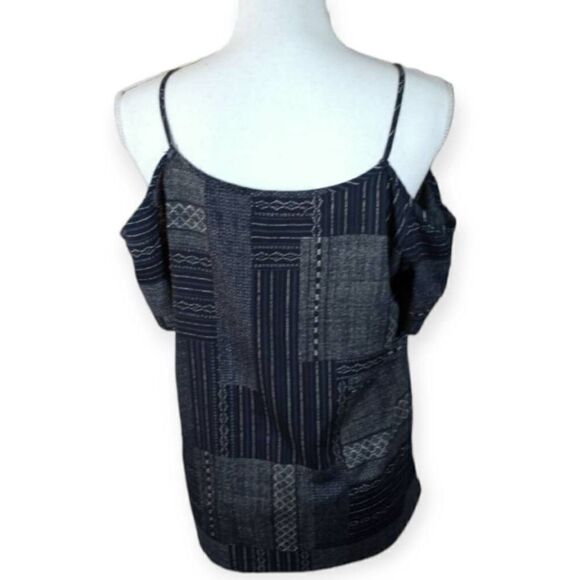 BASS COLD SHOULDER BLUE BLOUSE SZ.S EUC. - Picture 3 of 5